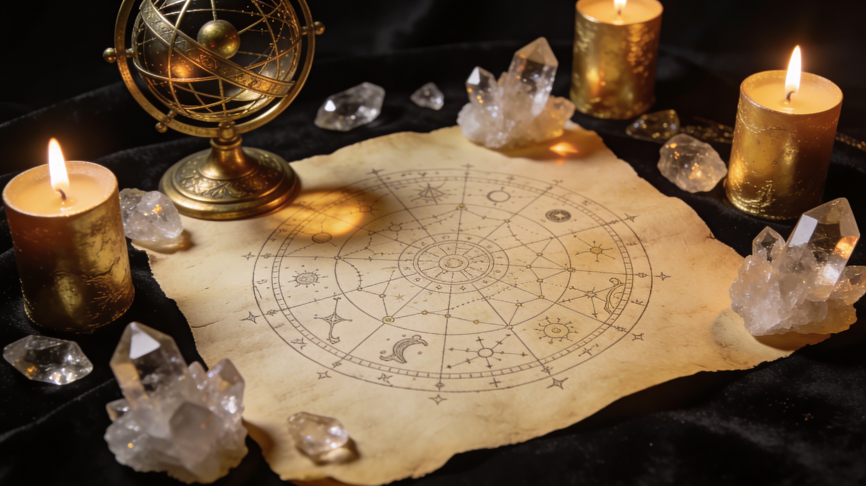 Consultation astrologique spirituelle avec cartes et symboles célestes